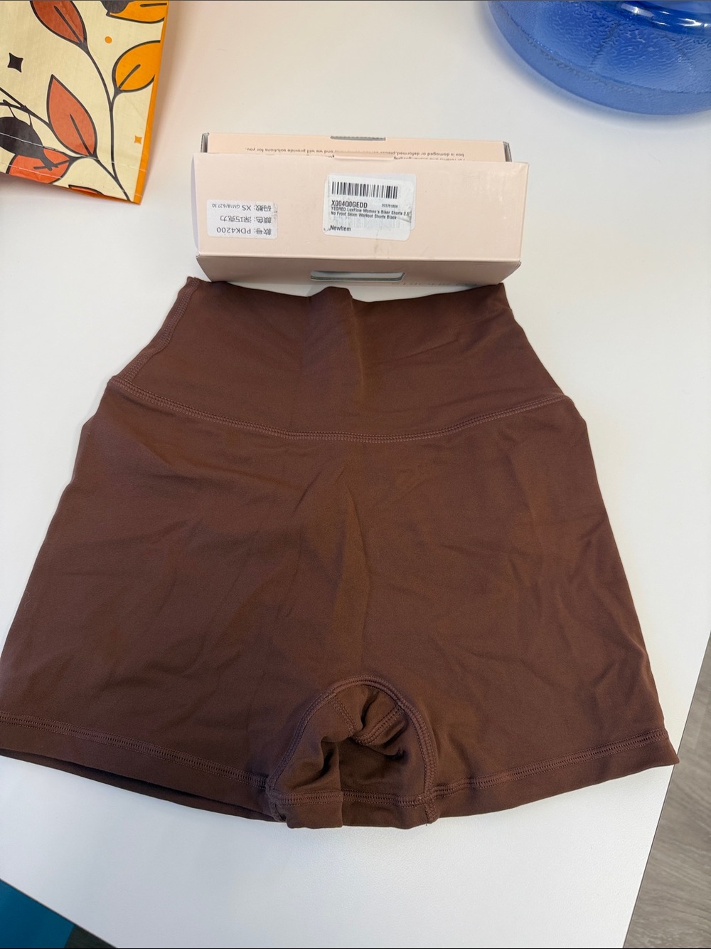 High-Waist Women’s Shorts in Dark Brown